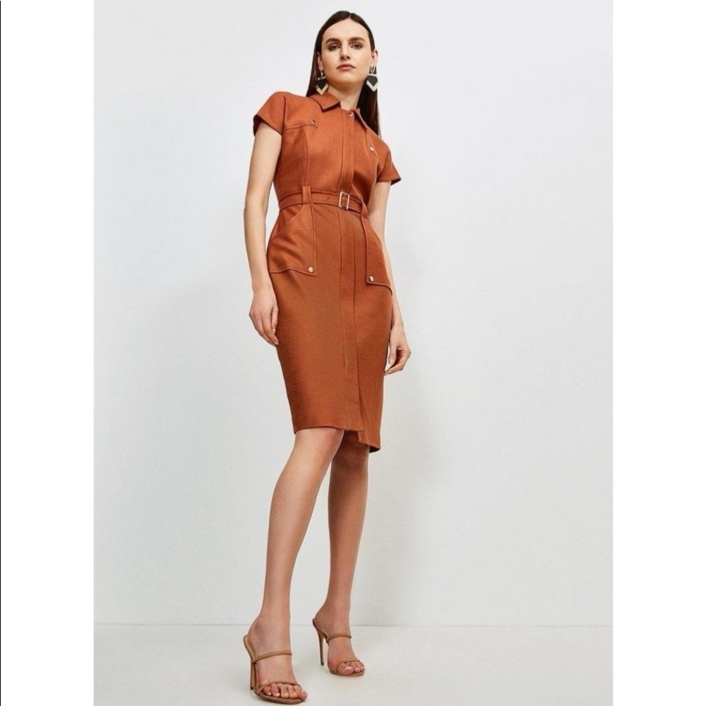 Bronze Utility Dress